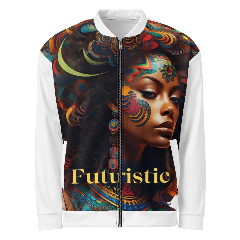 Futuristic Swirls Bomber Jacket product image (1)