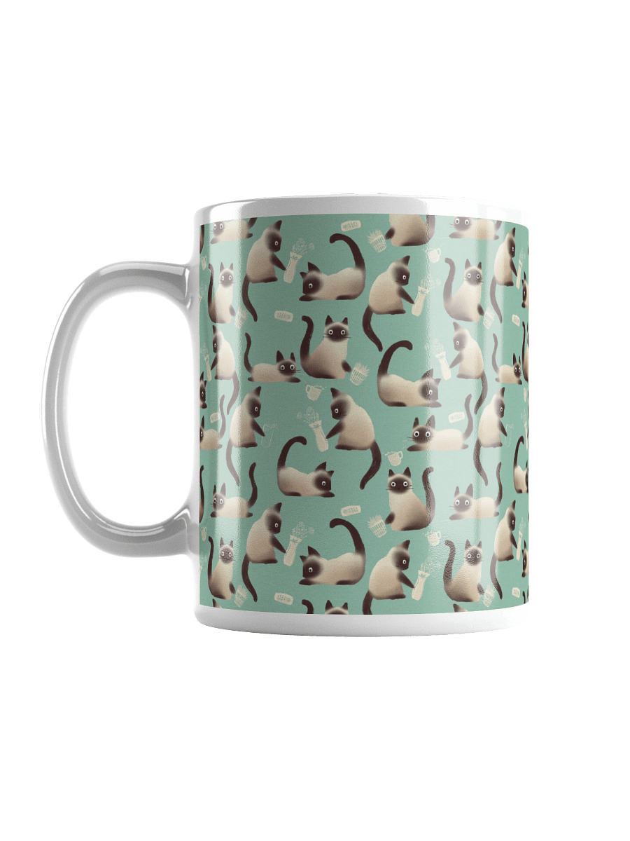 Bad Siamese Cats Knocking Stuff Over Mug, Mint product image (16)