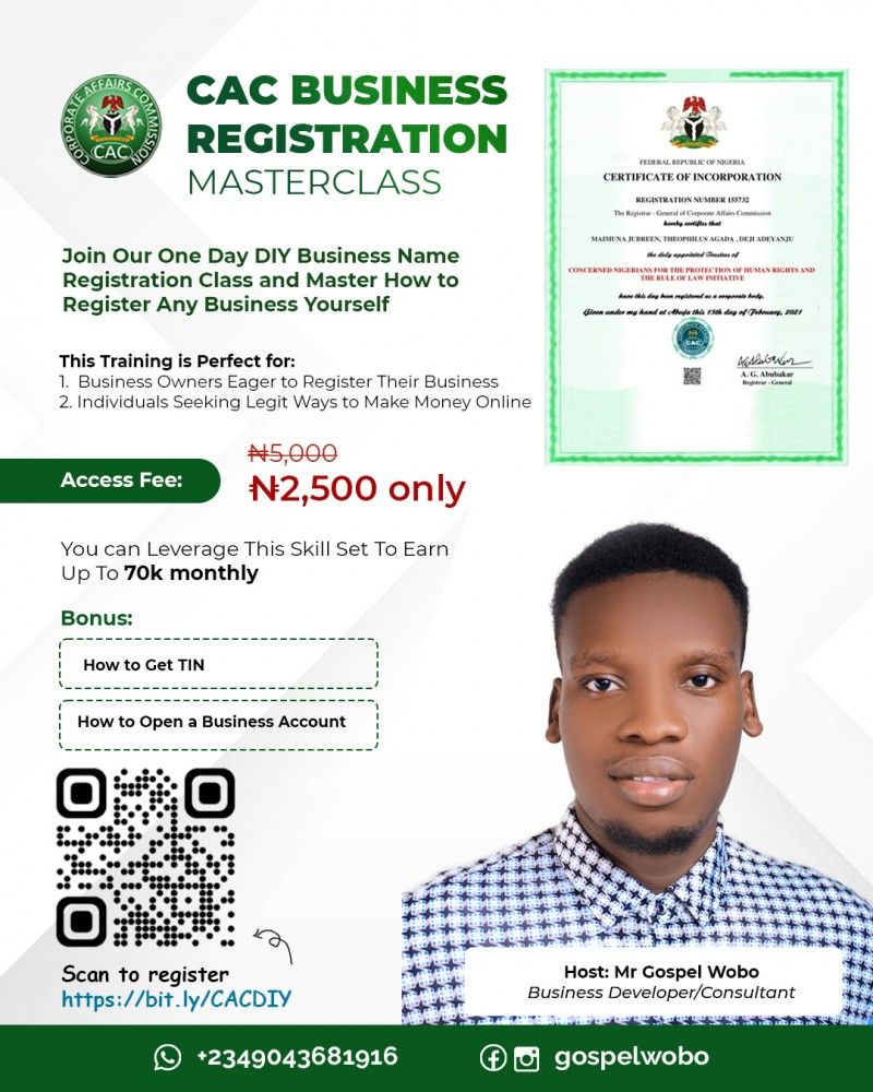 DIY - CAC Business Name Registration in Nigeria product image (1)