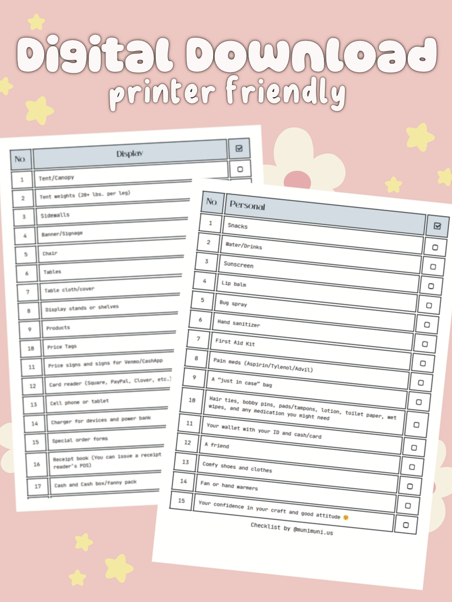 Vendor Checklist (digital download) product image (2)