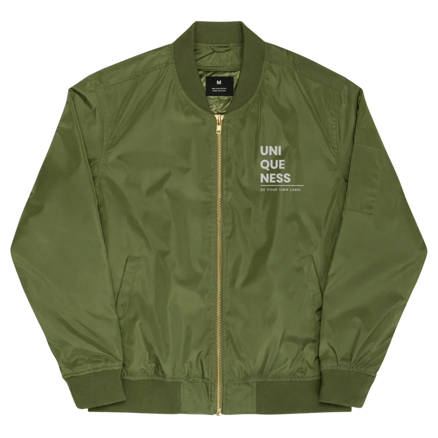 UNIQUENESS Premium Recycled Unisex Bomber Jacket product image (1)