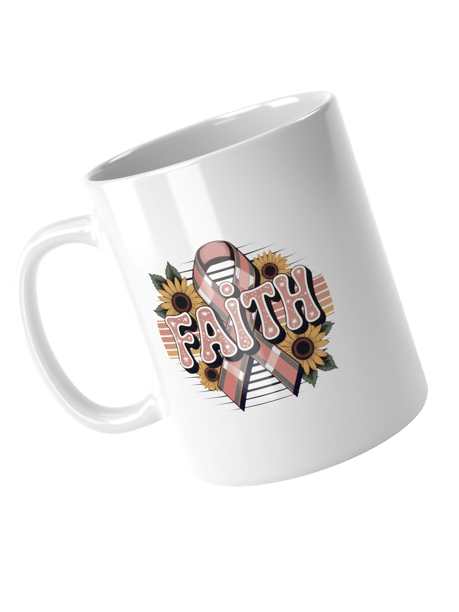 Sunflower Faith Breast Cancer Awareness Mug product image (10)