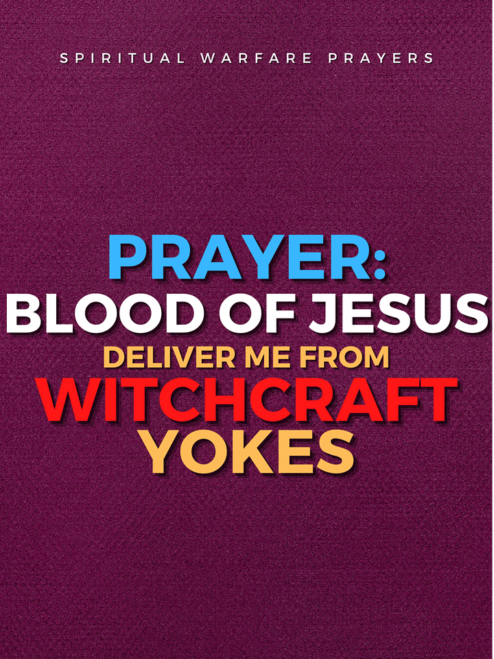 Blood of Jesus Deliver Me From Witchcraft Yokes product image (1)
