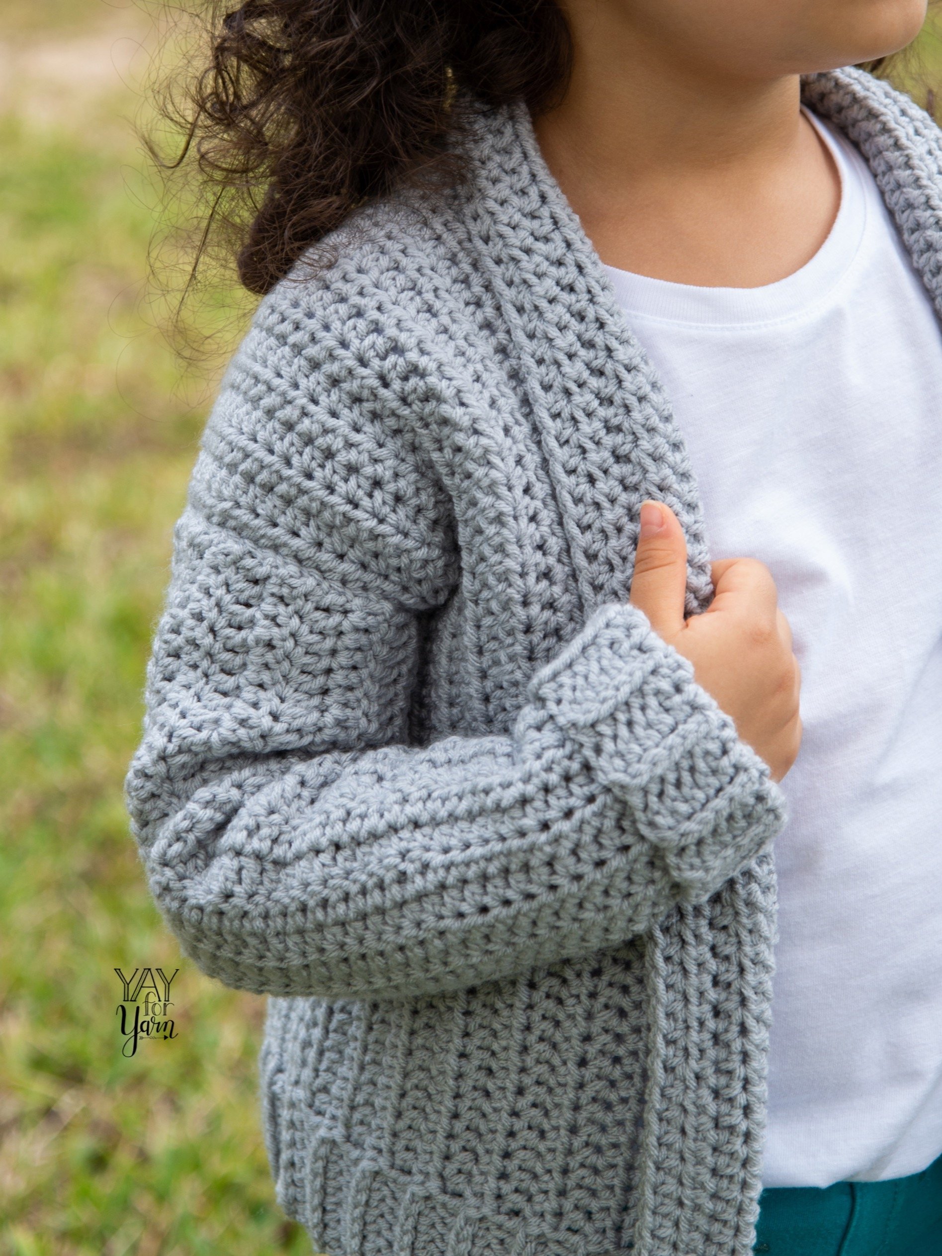 Mini Cozy Cardigan - Children's Sweater PDF Crochet Pattern & Video Tutorial product image (2)
