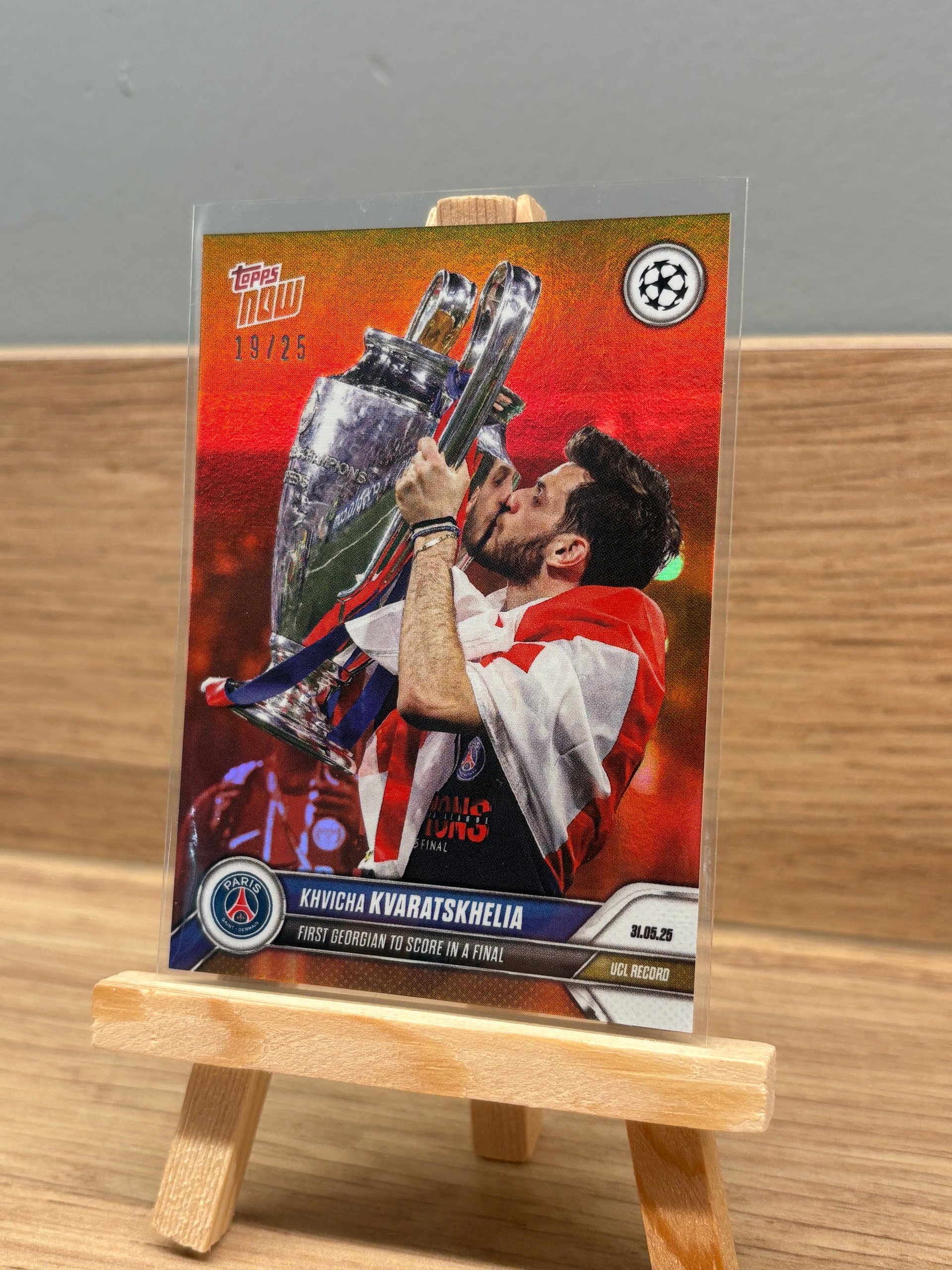Khvicha Kvaratskhelia 2025 Topps Now UCL /25 product image (4)