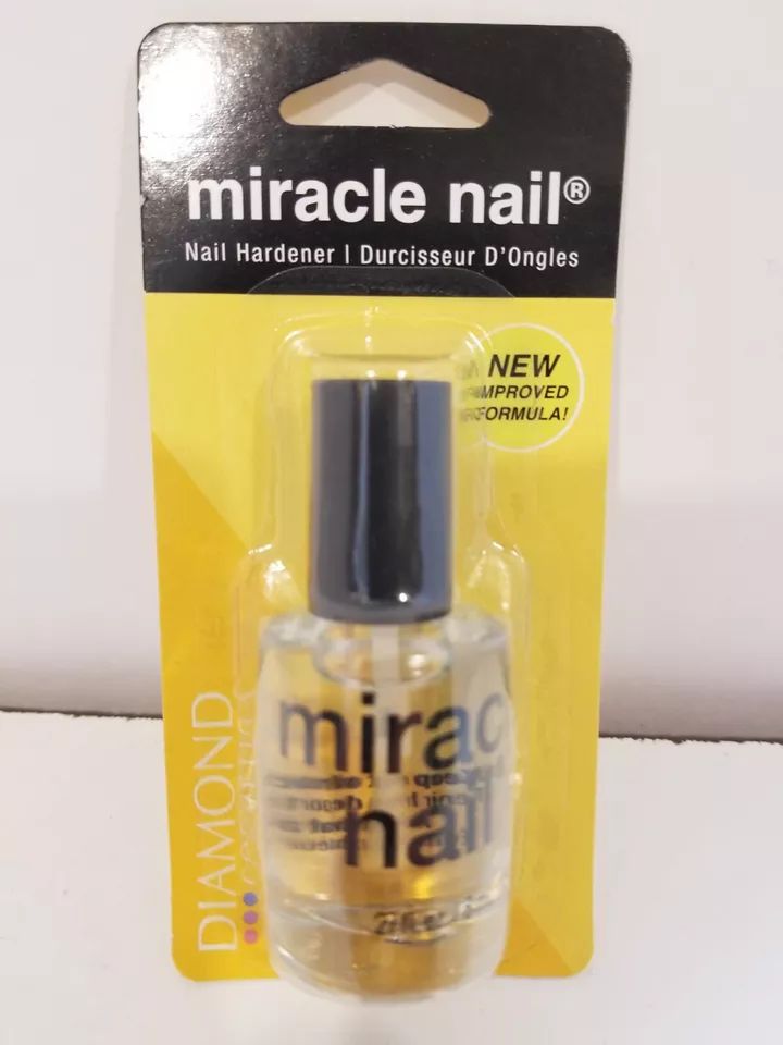 2 Diamond MIRACLE NAIL Hardener Clear Coat Treatment Polish New Impoved Formula product image (2)