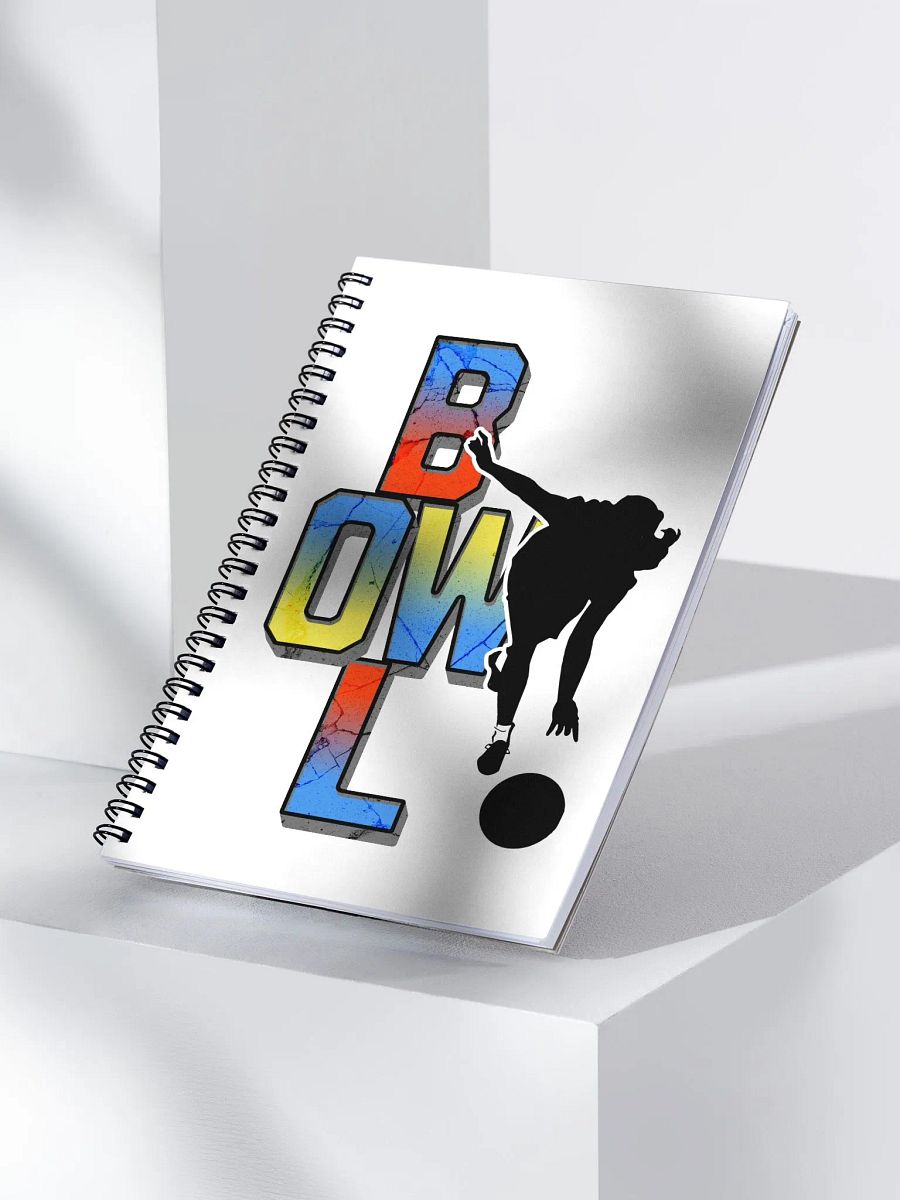 Bowling Woman Strike Action Spiral Notebook product image (3)