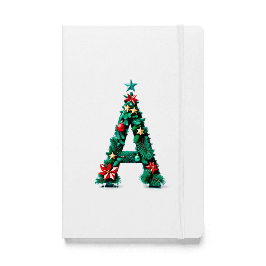 Christmas Monogram Letter A(6) White Journal product image (1)