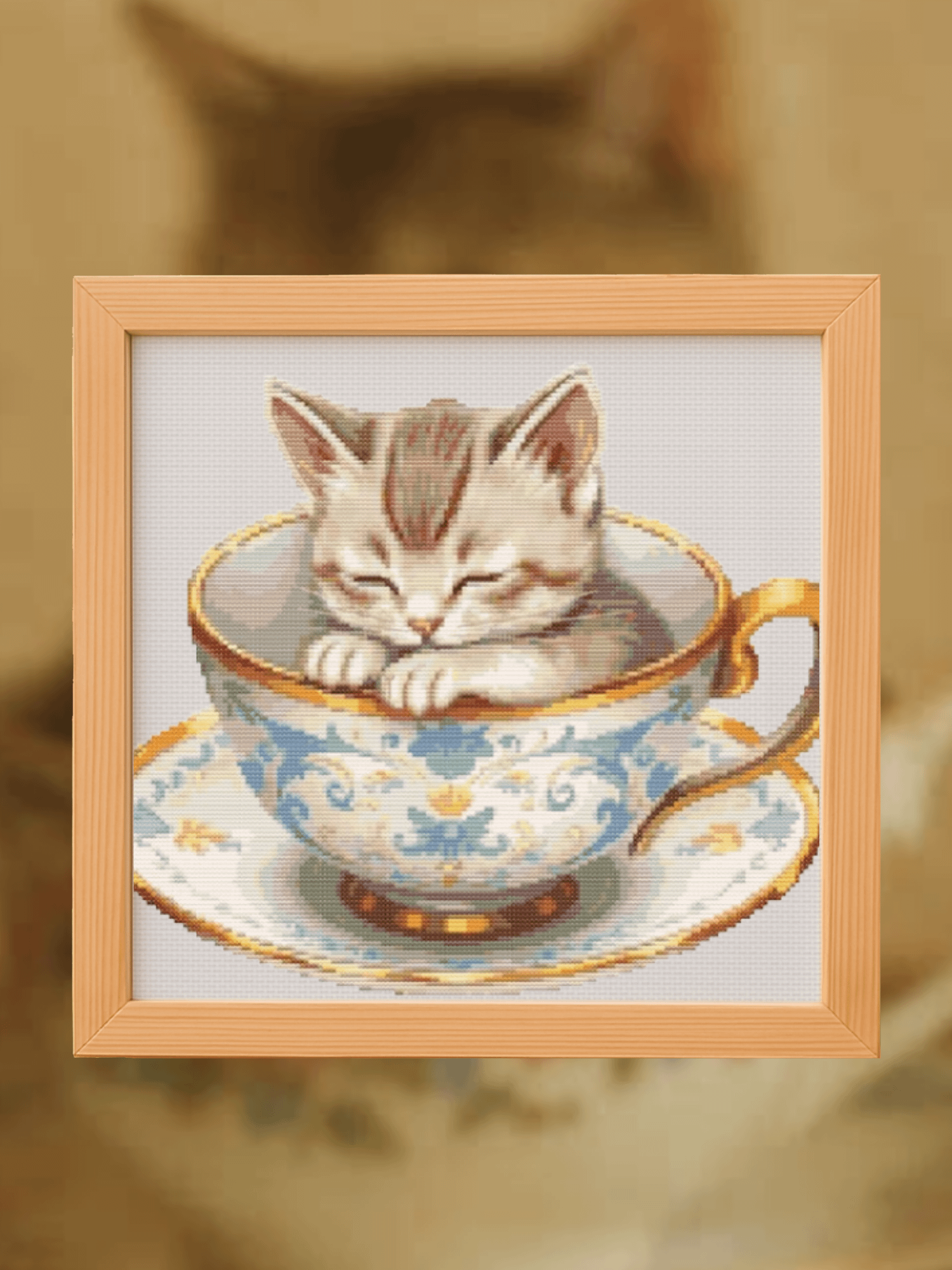 Tea and Whiskers Cross Stitch Pattern product image (1)