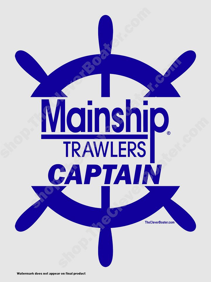 Mainship Captain - T-Shirt - Light Shirt w/Blue Logo product image (2)