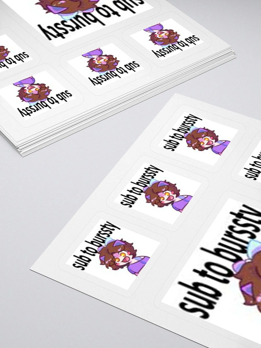 Sub to Burssty Sticker Sheet product image (2)