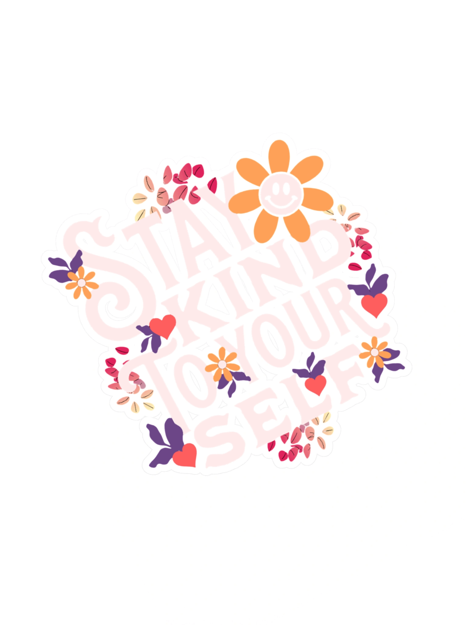 Stay Kind To Yourself Floral Sticker Sheet product image (1)