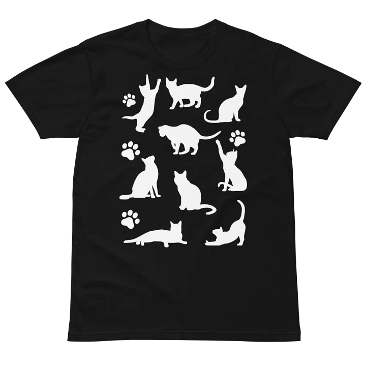 Cat Lover's Dream T-Shirt: Silhouette Collection of Cats in Playful Poses product image (2)