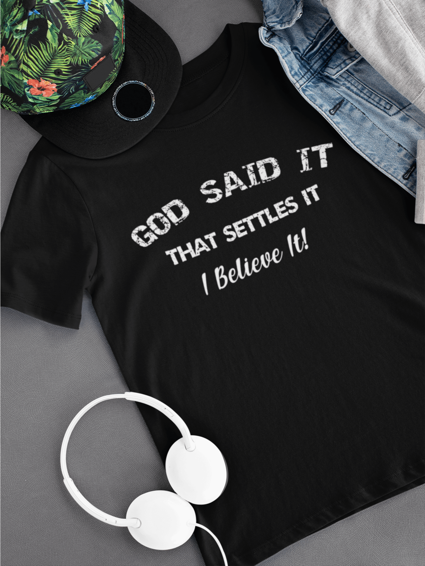 Christian Shirt God said it, that settles it, I believe it product image (1)