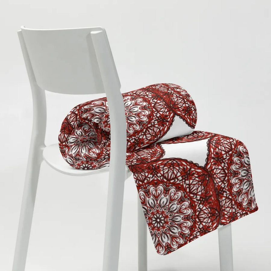 Lace of Crimson Throw Blanket product image (9)