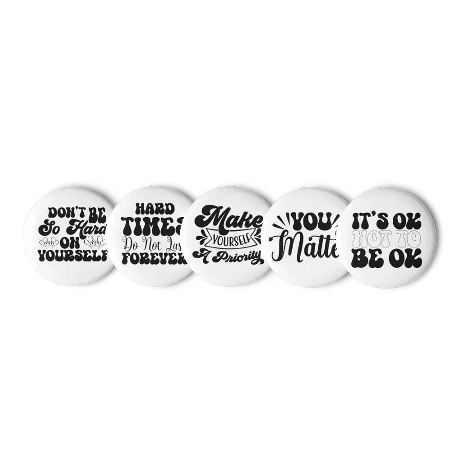 Encouragement Mental Motivation Button Pins Set product image (4)