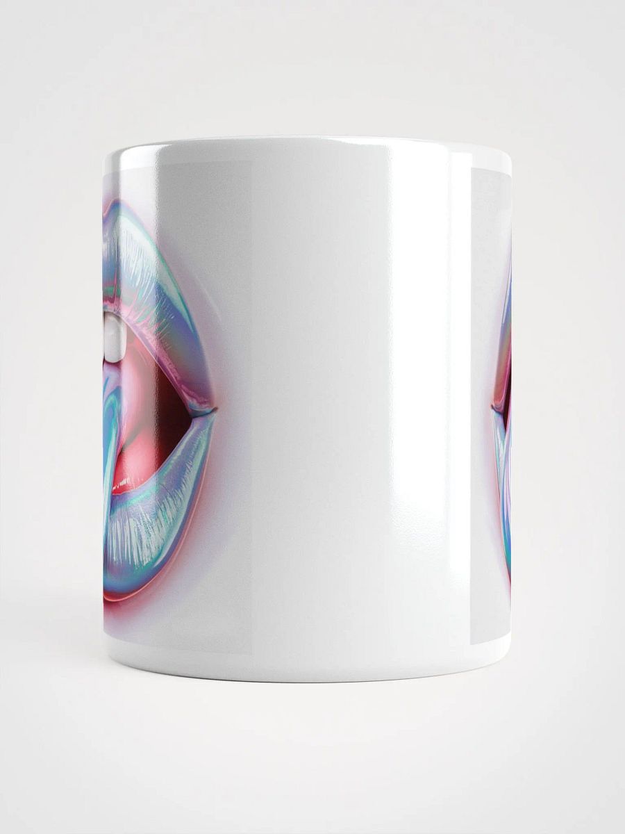 Iridescent Tongue Lips Glossy White Mug product image (5)