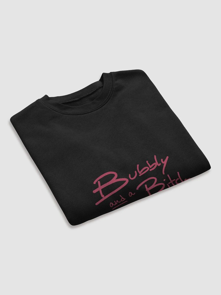 Bubbly and a B*tch (fuchsia design) Women's Fleece Crop Sweatshirt product image (15)