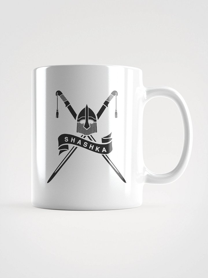 White Glossy Mug - black Shashka product image (2)