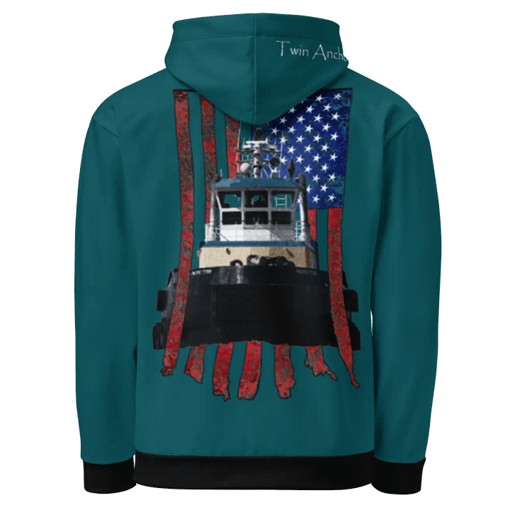 Teal Pacific Titan & CE Flage Hoodie product image (1)