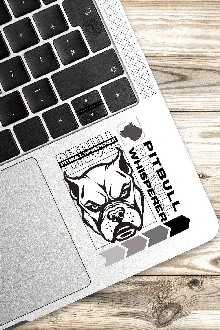 Black And White Pitbull Whisperer Sticker product image (1)