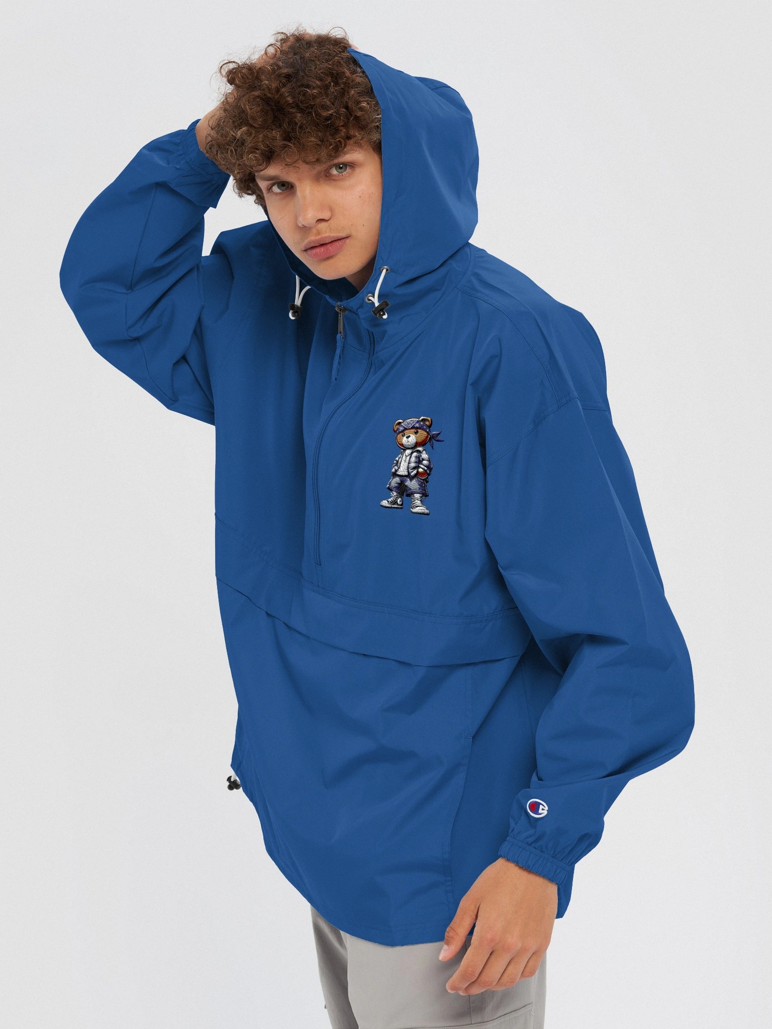 Hip-Hop Bear Streetwear Champion Packable Jacket product image (1)