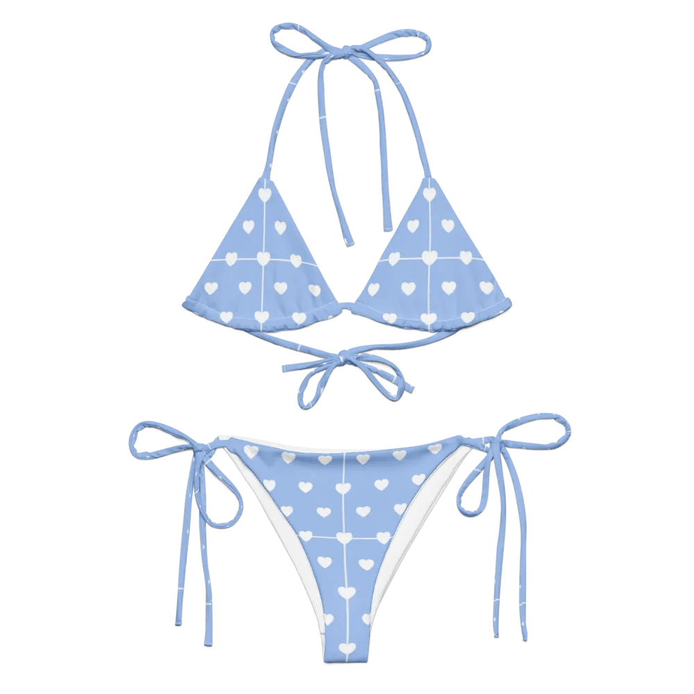 Pastel Heart Seamless Pattern String Bikini - v4 product image (2)