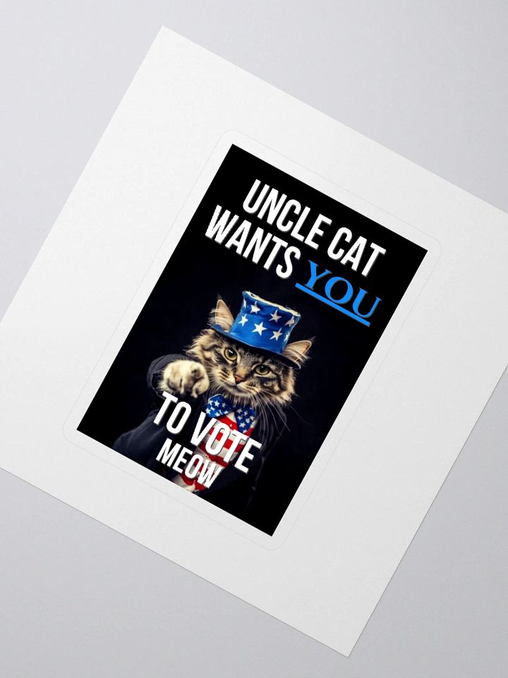 Uncle Cat Wants You To Vote Sticker product image (2)