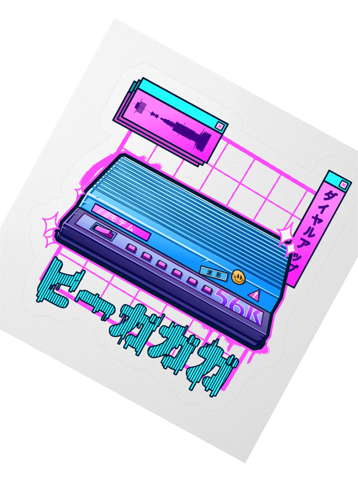 Natsukashii Dial-up Sound Kiss-Cut Sticker product image (4)