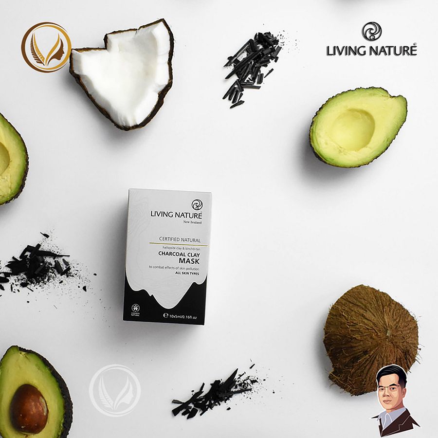 Mặt nạ đất sét than hoạt tính Living Nature Charcoal Clay Mask 10 gói product image (7)