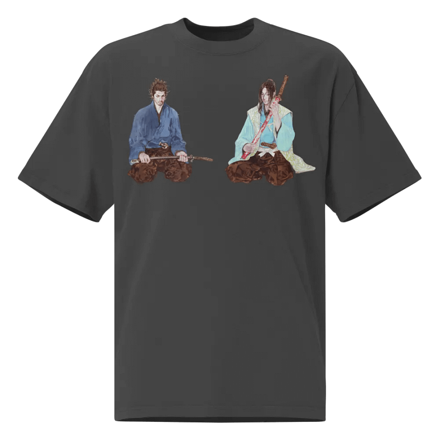 Vagabond Musashi and Kojiro | Oversized Faded T-Shirt product image (1)