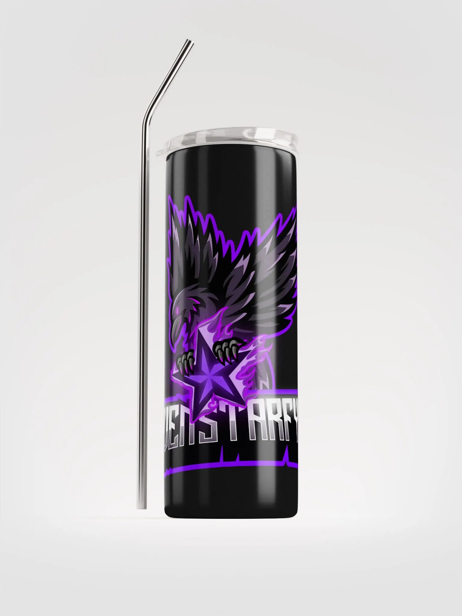 Raven Logo Tumbler with Straw product image (1)