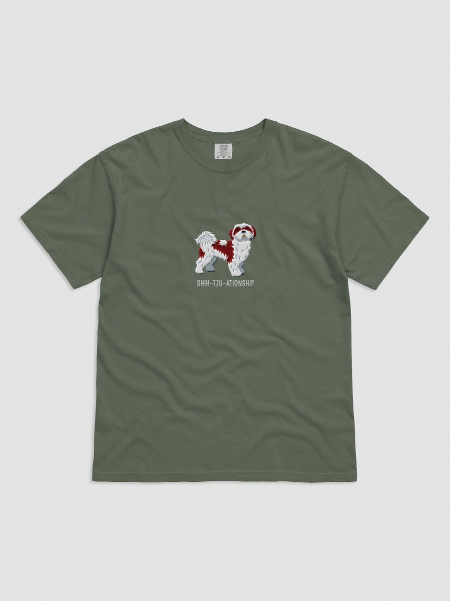 Shih-Tzu-ationship T-Shirt(Embroidered) of a Shih Tzu(Chocolate & White) product image (31)