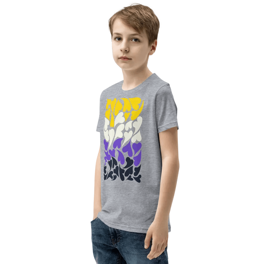 Nestled PRIDE Nonbinary T-shirt (Youth) product image (33)