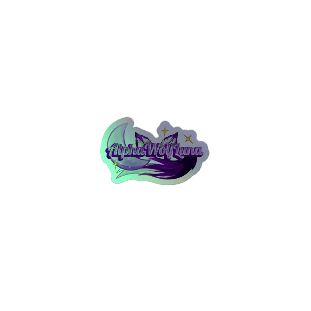 Alpha_Wolf_Luna Holographic Logo Sticker product image (1)