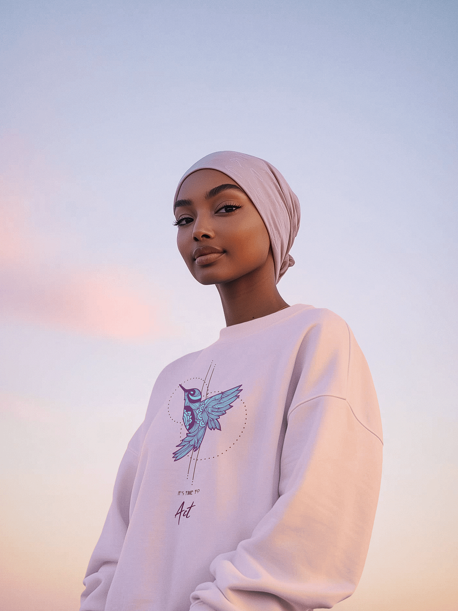 Floral Hummingbird Flight Crewneck product image (49)