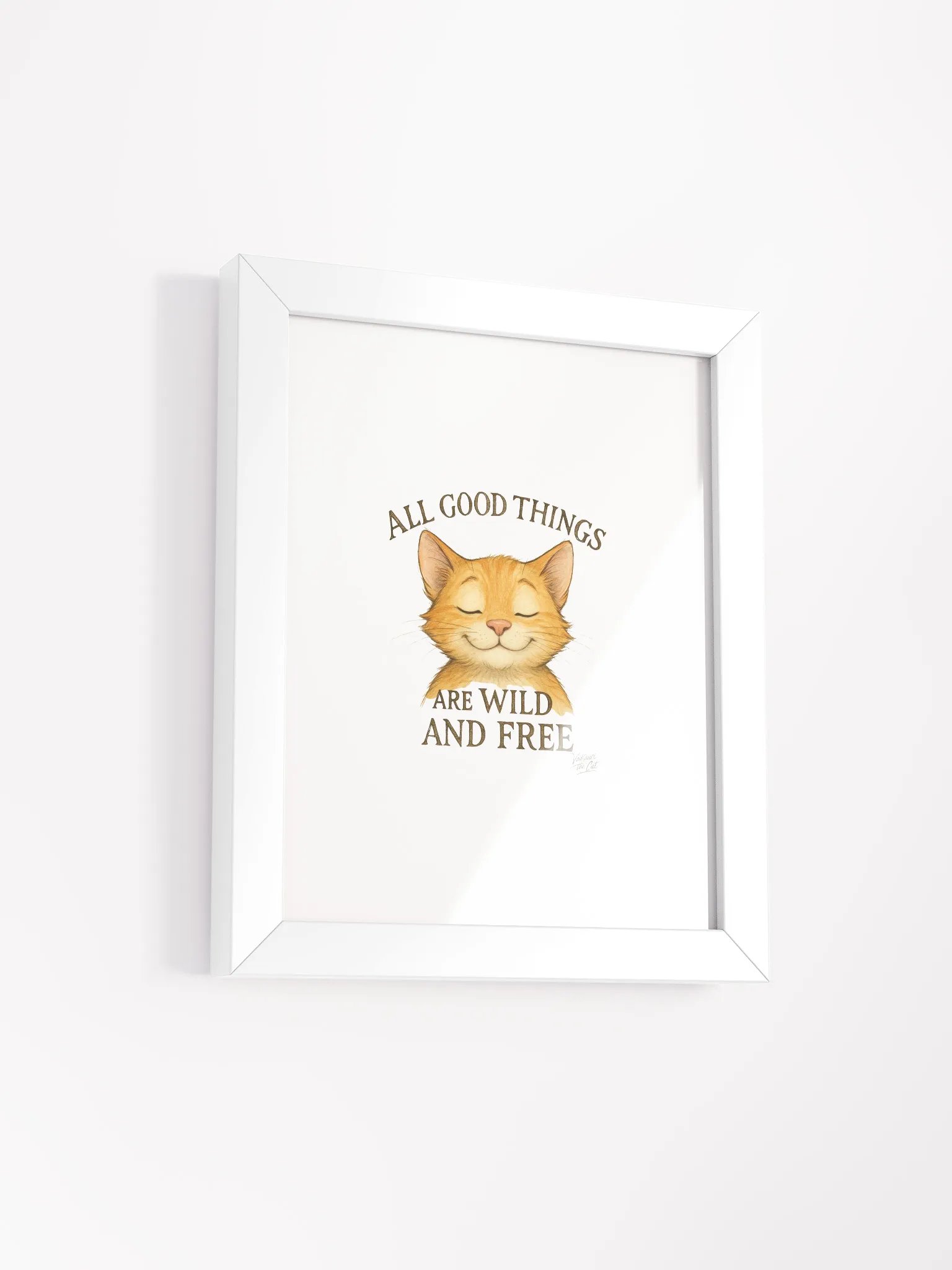 Wild and Free Vaikauri Cat Framed Matte Poster product image (2)