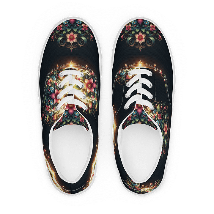 Floral Harmony Lace-Up Canvas Shoes product image (1)