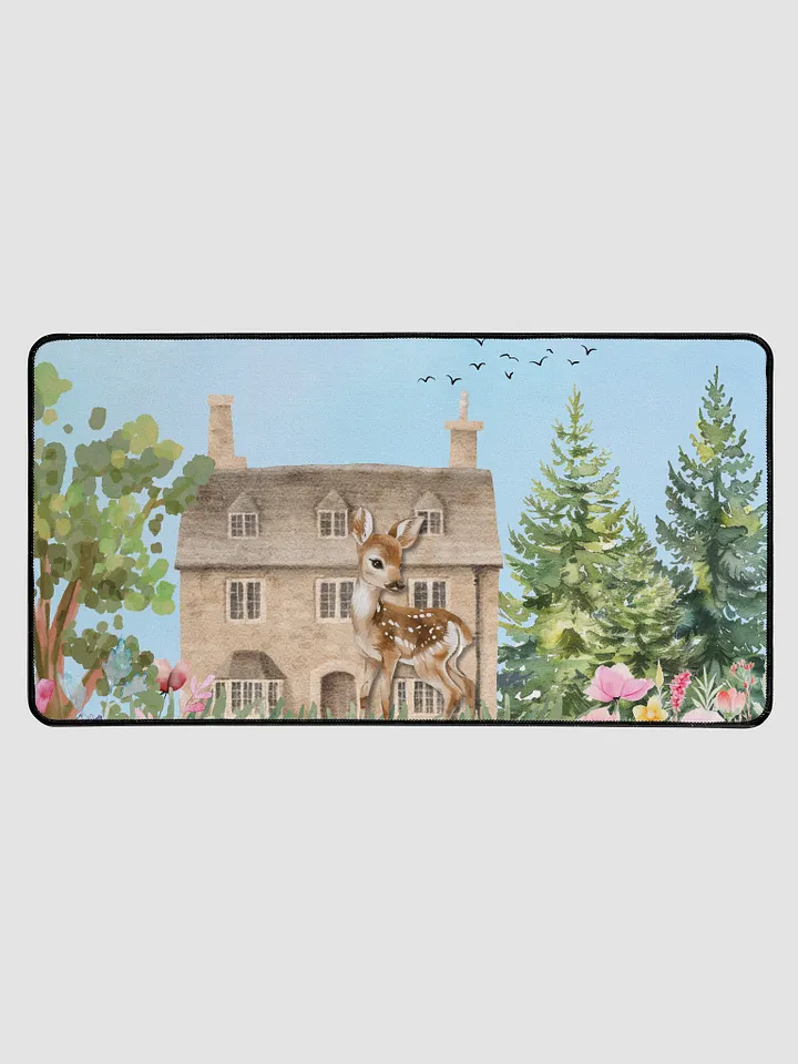 Country house and Deer Desk Mat product image (1)