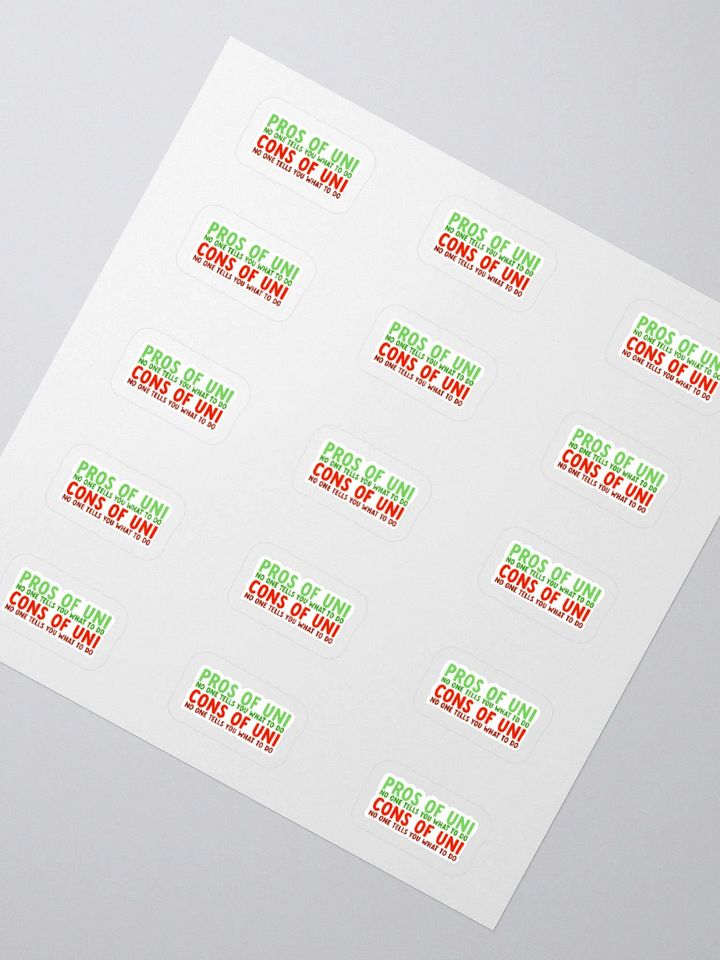 PROS & CONS Sticker (SMALL Sheet) product image (2)