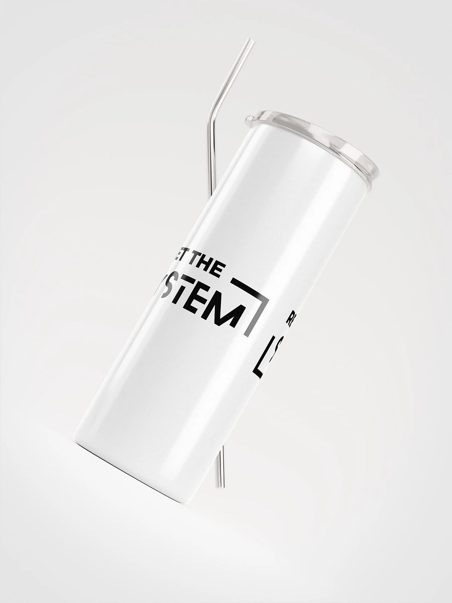 White stainless steel tumbler reset the system product image (4)