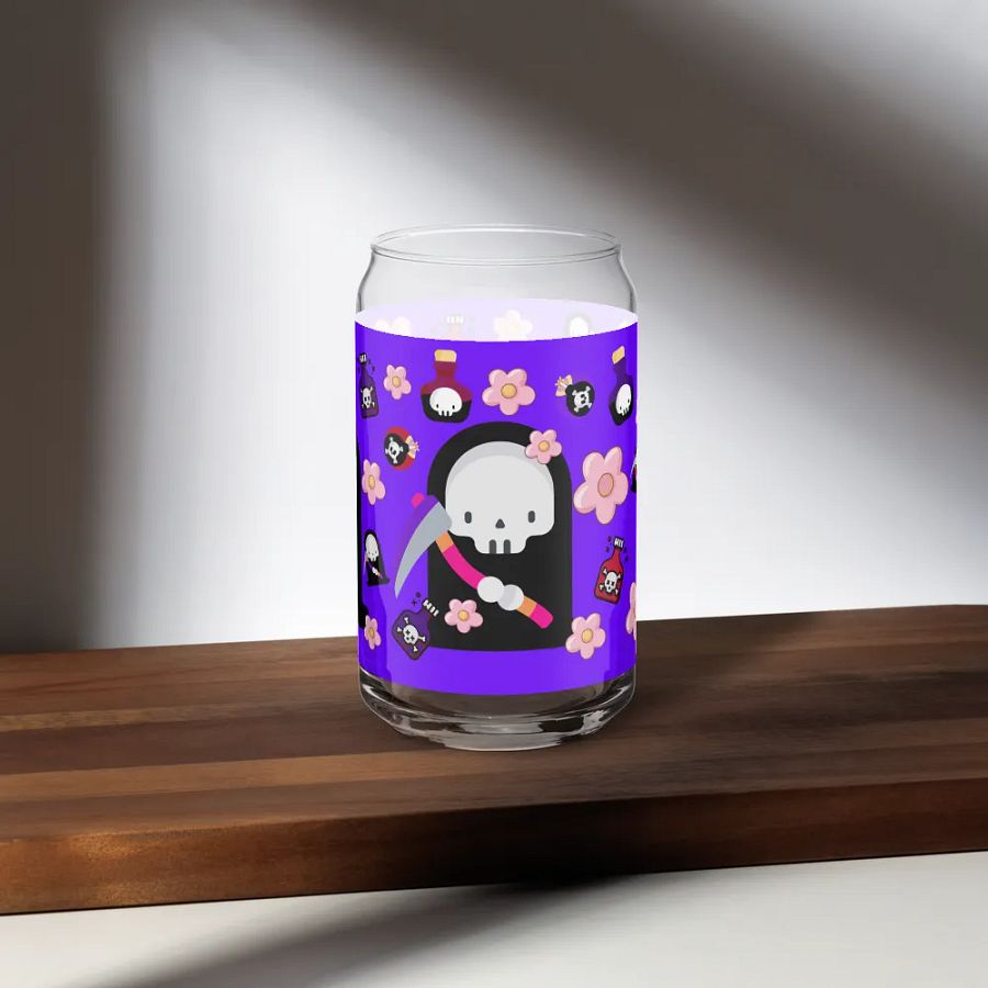 Purple Grim Reaper Glass Tumbler product image (6)