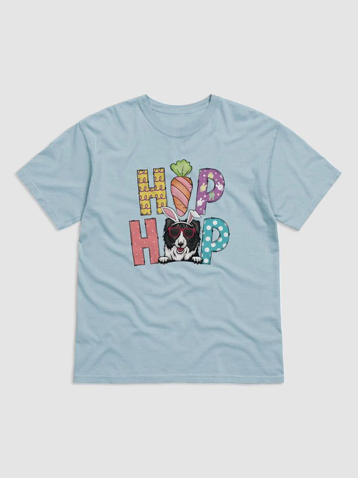 Hip Hop Easter Border Collie T-Shirt | Cute Easter Day Border Wearing Bunny Ears and Sunglasses T-Shirt product image (7)