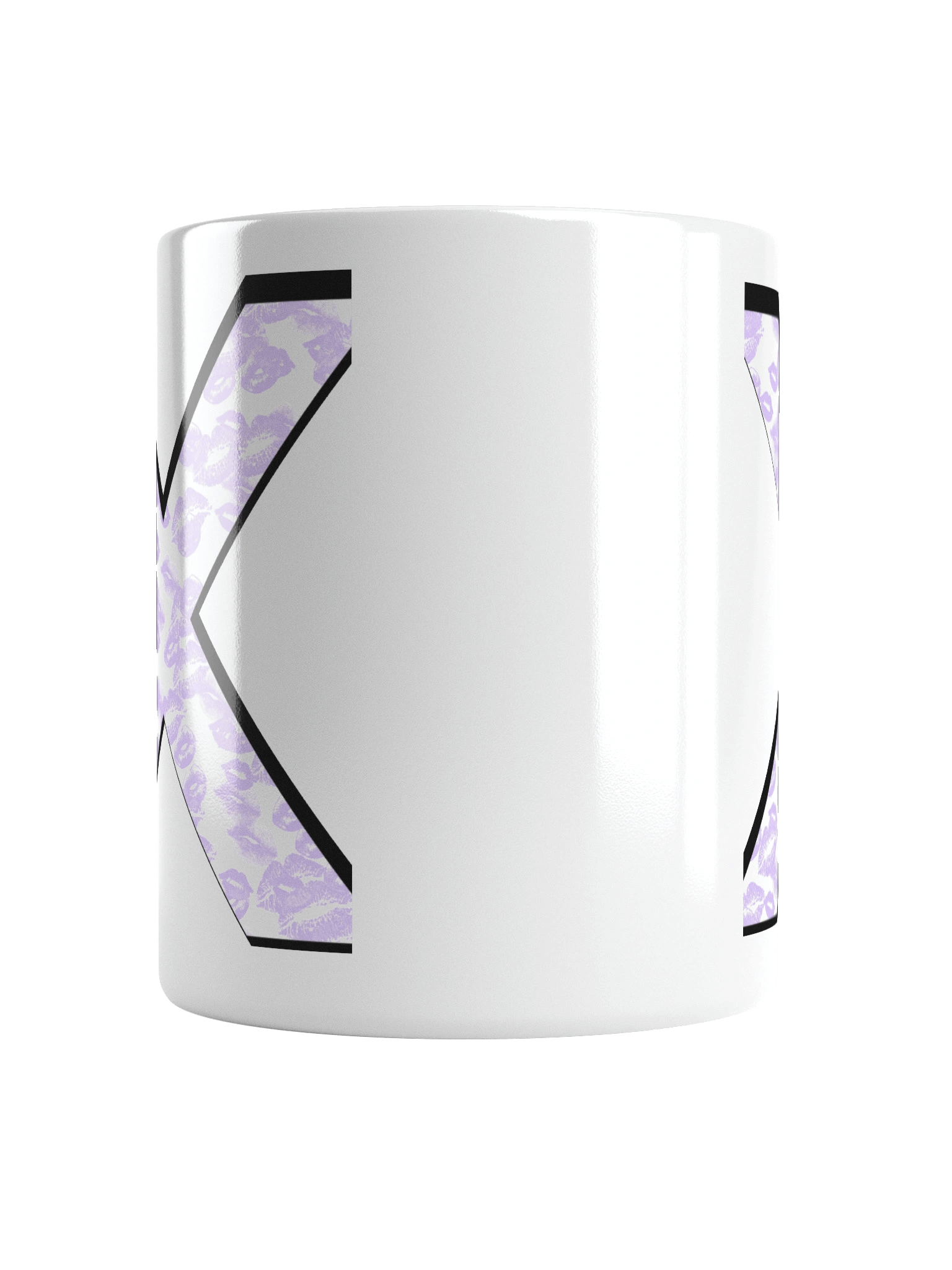 White X Lilac Lipstick Kisses | Glossy White Mug product image (14)