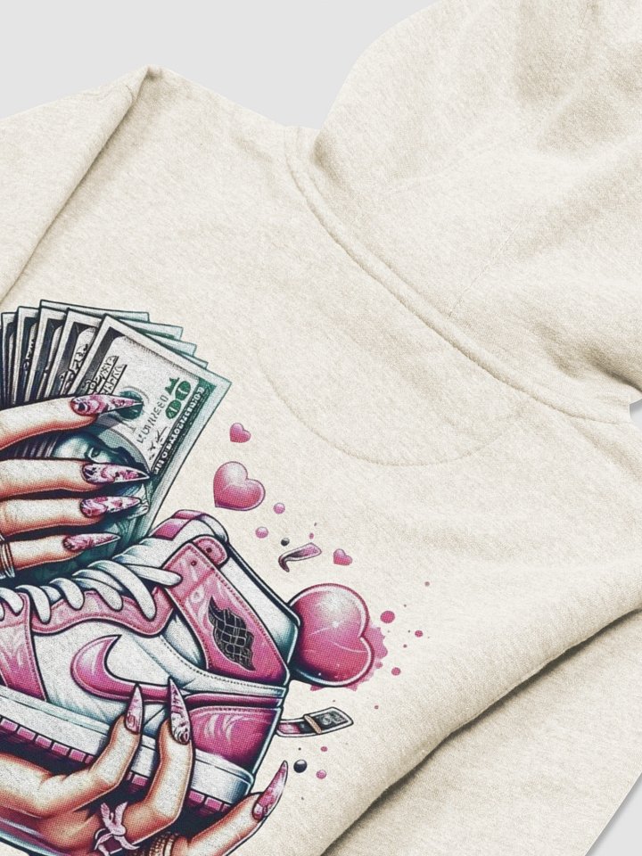 Luxury sneaker grip with cash and heart drip art Hoodie product image (2)