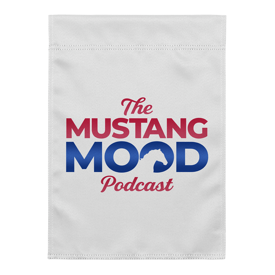 The Mustang Mood Lawn Flag - White product image (1)