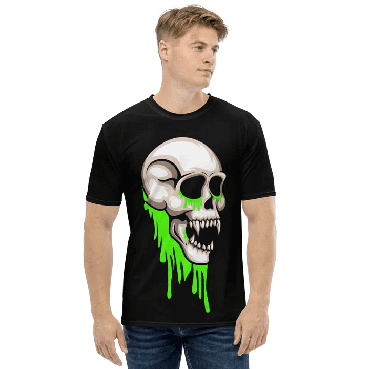 (Silky Feeling) Def-Zombie Skull Shirt - Large Print - Polyester product image (1)