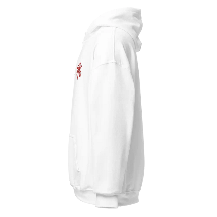 Hoodie White/Red No Backprint product image (2)