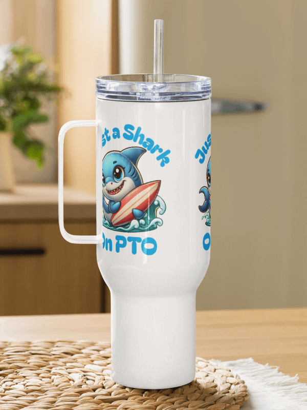 Smiling Shark Surfboard Travel Mug product image (4)
