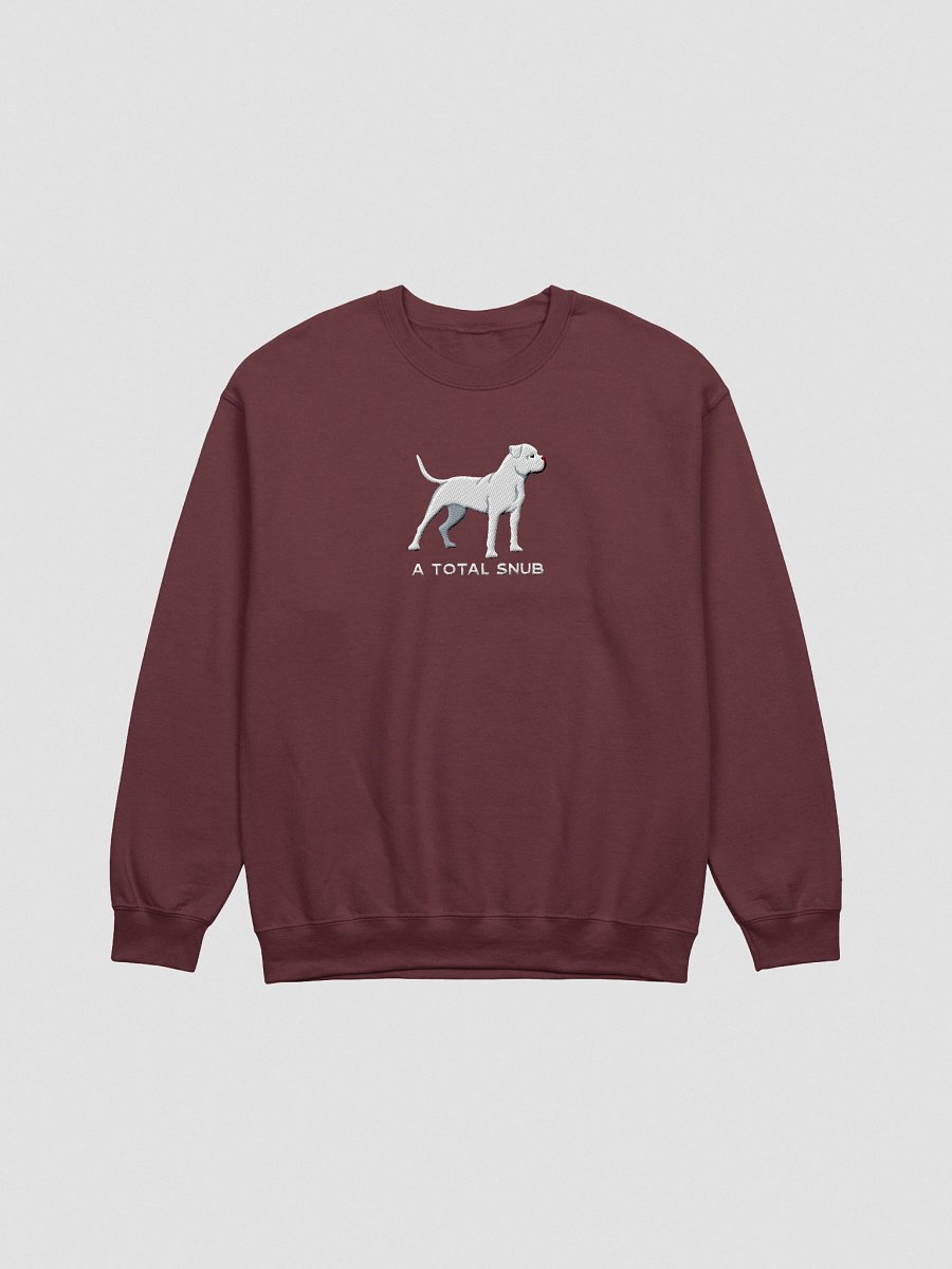 A Total Snub Sweatshirt (Embroidered) of an American Bulldog(White) product image (4)